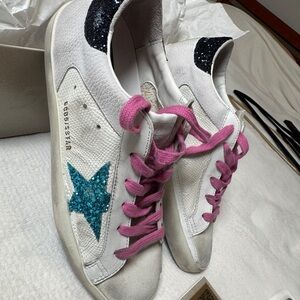NWT Golden Goose Superstar Embossed Leather Low-Top Women’s White Sneakers sz 39